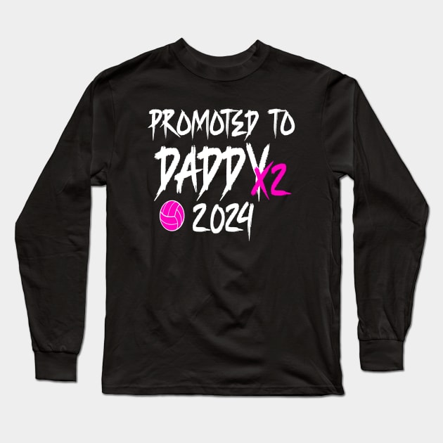 Soon To Be Daddy Promoted To Daddy Est 2024 Long Sleeve T-Shirt by Outrageous Flavors